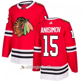 Män Ishockey Chicago Blackhawks Tröja Artem Anisimov 15 Adidas 2017-2018 Röd Authentic